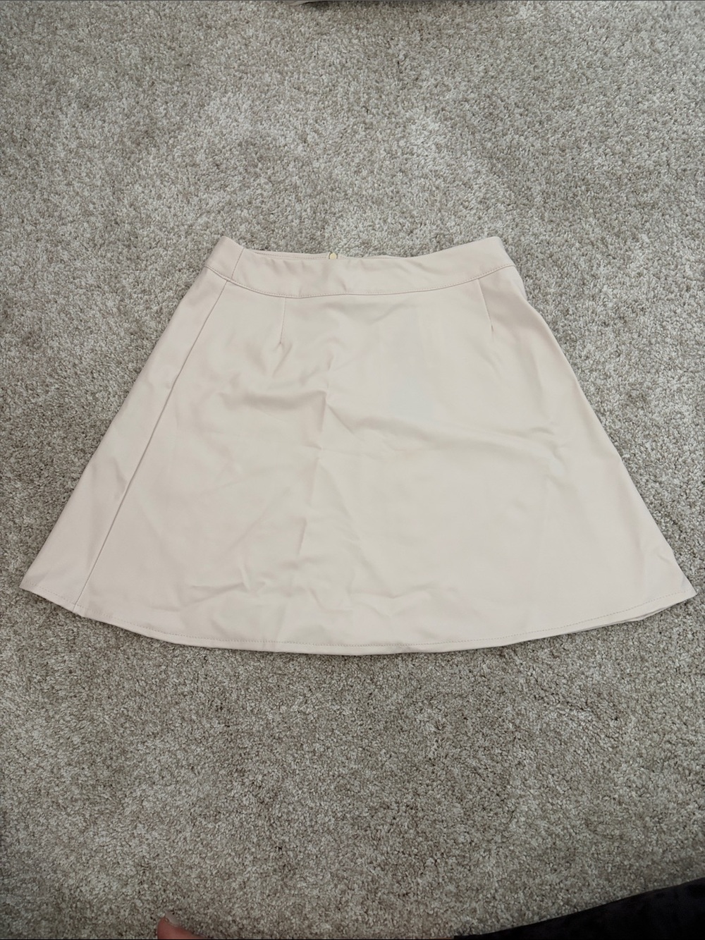 Boohoo Light Beige A-Line Skater Skirt